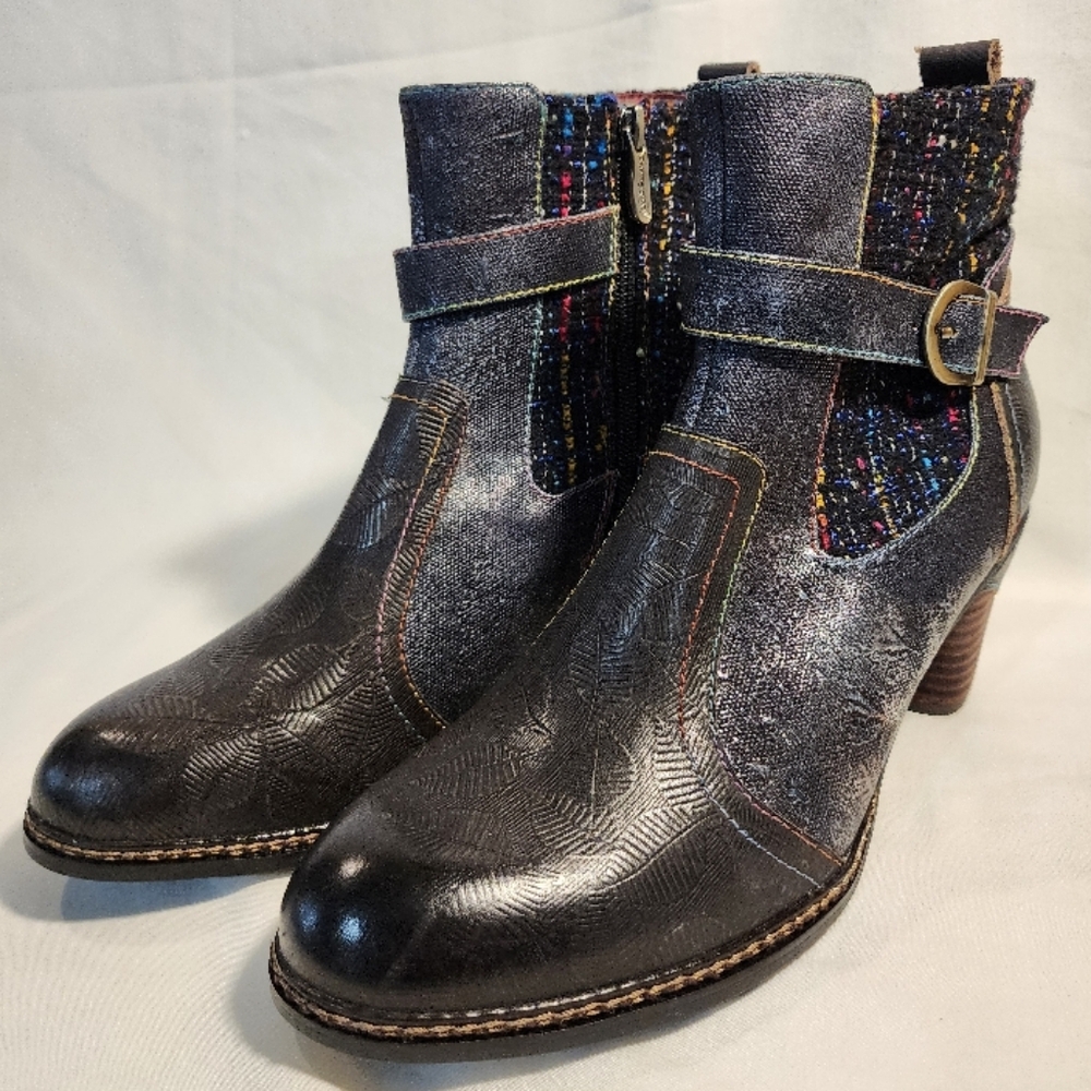 Spring Step L'artiste Black Multi-Color Boot, Com… - image 2